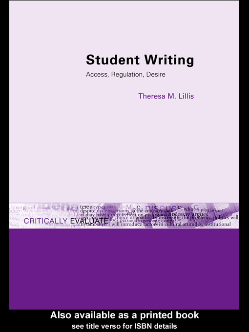 Title details for Student Writing by Theresa M.  Lillis - Available